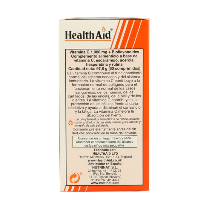 Health Aid Vitamina C 1000mg con Bioflavonoides 60 comprimidos