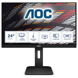 AOC X24P1 Monitor 24" WUXGA (1920x1200) IPS 16:10 4ms HDMI DisplayPort DVI VGA Altavoces Ajuste en Altura Pivote Negro