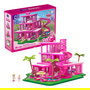Mattel Mega Construx Barbie Dreamhouse Mansión Película Construcción Casa Muñecas Coleccionistas 1795 Piezas con Figura Barbie Ken