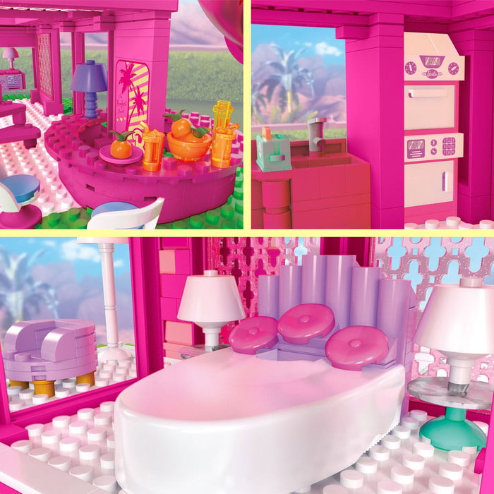 Mattel Mega Construx Barbie Dreamhouse Mansión Película Construcción Casa Muñecas Coleccionistas 1795 Piezas con Figura Barbie Ken Mattel Mega Construx Barbie Dreamhouse Mansión Película Construcción Casa Muñecas Coleccionistas 1795 Piezas con Figura Barbie Ken