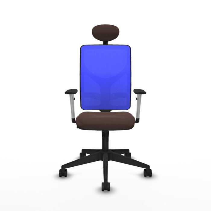 PIQUERAS Y CRESPO Silla de oficina Motilla con mecanismo Sincro, Azul y Marrón oscuro PIQUERAS Y CRESPO Silla de oficina Motilla con mecanismo Sincro, Azul y Marrón oscuro