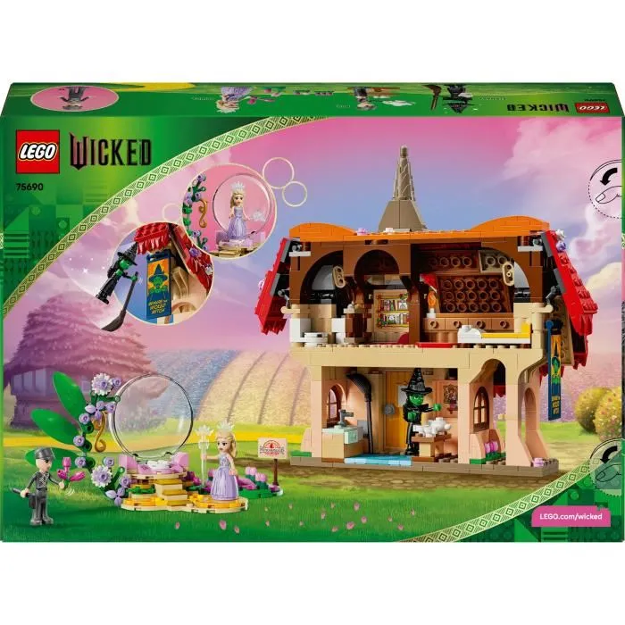 Lego Wicked 75690 Glinda y Elphaba en Munchkinland - Set de Construcción para Niños de 9 Años