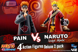 Toynami Pack 2 Figuras Naruto Sage Mode Naruto Vs Pain PVC Edición Limitada PVC 10cm 2000 Unidades