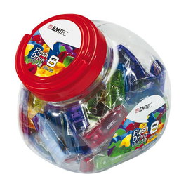 Emtec C410 Memory Stick 32GB USB 2.0 Candy Jar Lote 80 uds Multicolor