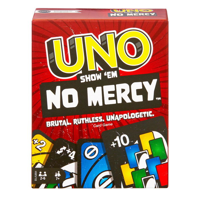 Mattel Games UNO No Mercy HWV18 Juego de Cartas para +7 Años Mattel Games UNO No Mercy HWV18 Juego de Cartas para +7 Años
