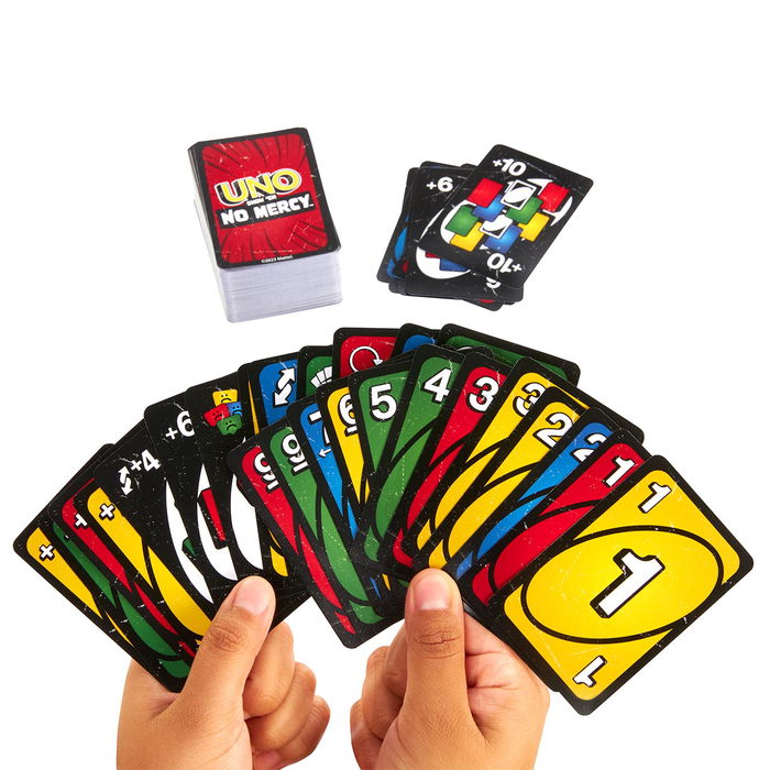 Mattel Games UNO No Mercy HWV18 Juego de Cartas para +7 Años Mattel Games UNO No Mercy HWV18 Juego de Cartas para +7 Años