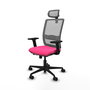 PIQUERAS Y CRESPO Silla de oficina Haches Rosa y Gris