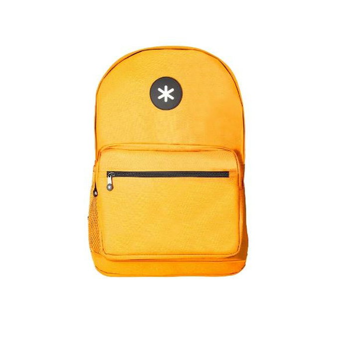 Antartik Mochila Antartik color mostaza con asa y bolsillo frontal