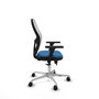 PIQUERAS Y CRESPO Silla de oficina Jorquera con mecanismo Sincro/Traslack, Azul claro y Blanco