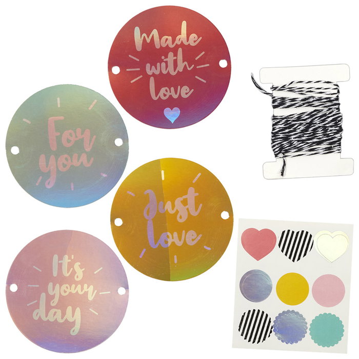 Party Time Kit Para Personalizar Regalo con Pegatinas y Etiquetas Vallee Outlet