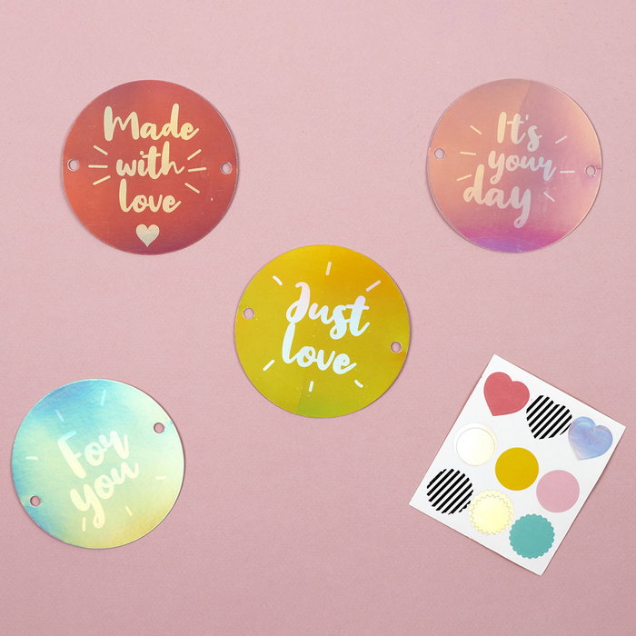 Party Time Kit Para Personalizar Regalo con Pegatinas y Etiquetas Vallee Outlet