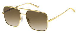 Marc Jacobs MARC-486-S-J5G-HA Gafas de sol doradas con cristal marrón