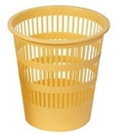 Papelera Plastico Rejilla Faibo 12 L Amarillo Pastel