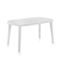 Shaf Mesa Ovalada Cancún Blanco Resina Exterior 140x80x73 cm Sombrilla