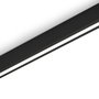 Emuca Kit de barra para armario Luxe, tira LED 4,5x8 Neonlynx V, sensor de movimiento RF Smart y convertidor Smart (24V DC), longitud 1.150mm, Luz blanca cálida 2.700K, Plástico y Aluminio, Pintado negro texturizado