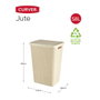 Curver Cofre de lavandería de yute 58 L - Beige