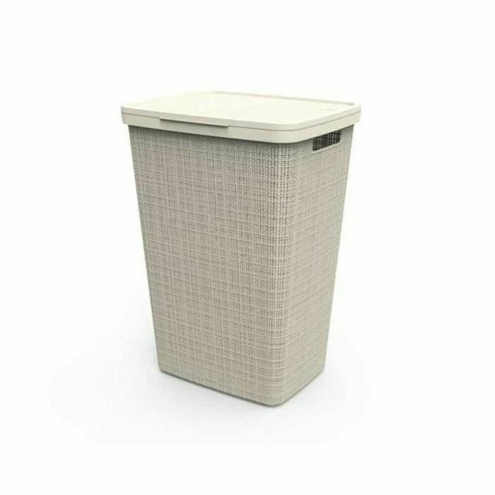 Curver Cofre de lavandería de yute 58 L - Beige