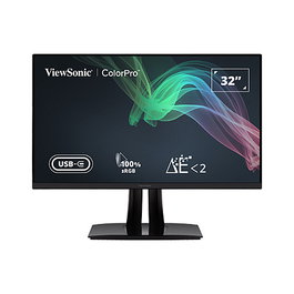 Viewsonic VP3256-4K Monitor 32" IPS UHD 4K (3840x2160), 5 ms, 350 cd/m2, HDMI/USB-C/DP, Altavoces, Ajustable, Negro