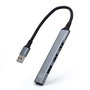 Ewent Concentrador USB 2.0 Hub Slim de 4 Puertos Negro
