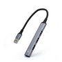 Ewent EW1144 Hub USB 4 Puertos (1x USB 3.2 Gen 1, 3x USB 2.0) Gris, Plata