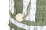 DKD Home Decor Cesta Tropical Set de 2 (2 Unidades) Verde Crema Fibra 36 x 36 x 36 cm