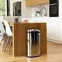 Kitchen Move LARGO Papelera de Cocina Automática 42 L Acero Inoxidable con Flejes
