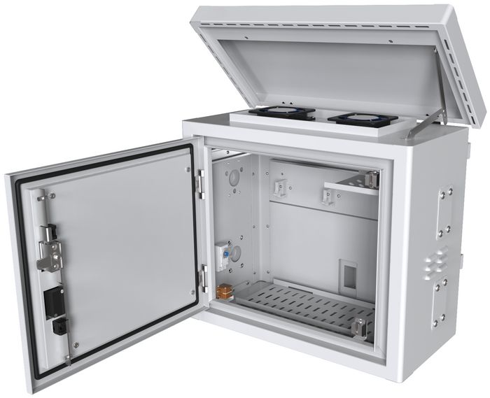 Lanview Gabinete CCTV Midi Radius para 4 cámaras Montado en Poste Lanview Gabinete CCTV Midi Radius para 4 cámaras Montado en Poste