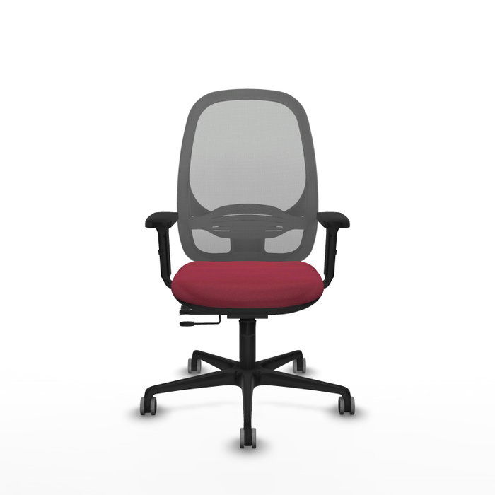 PIQUERAS Y CRESPO Silla de oficina Cilanco con mecanismo Sincro/Traslack, Tela Granate y Malla Gris PIQUERAS Y CRESPO Silla de oficina Cilanco con mecanismo Sincro/Traslack, Tela Granate y Malla Gris