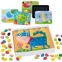 GOULA Juego Didáctico Mosaico con Pivotes y Láminas de Animales