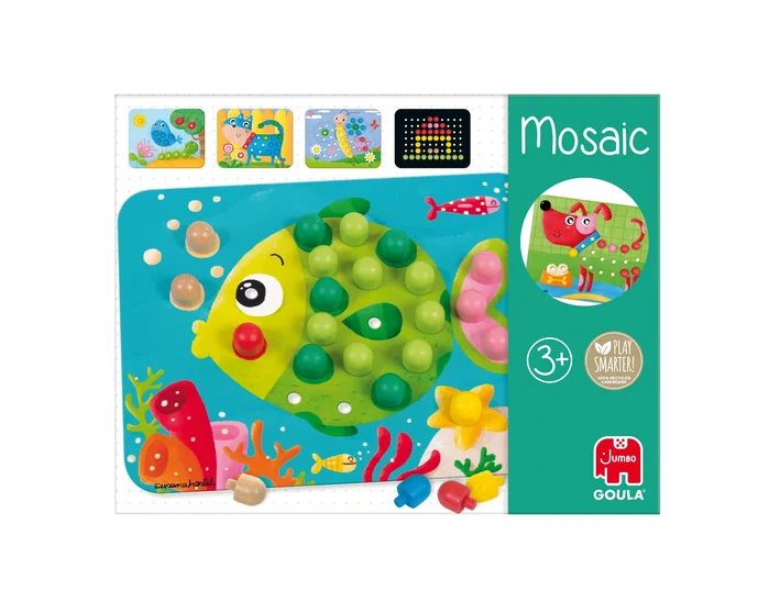 GOULA Mosaico con Pivotes de Colores y Láminas de Animales GOULA Mosaico con Pivotes de Colores y Láminas de Animales