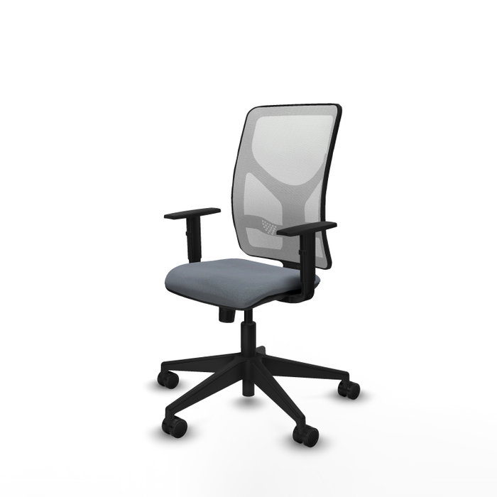 PIQUERAS Y CRESPO Silla de oficina Motilla con mecanismo Sincro, Gris y Blanco