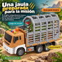 Jugatoys - misdinos Camión porta dinosaurios escala 1:16 con 2 dinosaurios