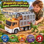 Jugatoys - misdinos Camión porta dinosaurios escala 1:16 con 2 dinosaurios