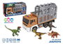 Camión porta dinosaurios, incluye 2 dinosaurios, con luces y sonidos, escala 1:16
