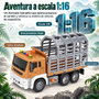 Jugatoys - misdinos Camión porta dinosaurios escala 1:16 con 2 dinosaurios