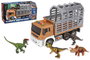 Camión porta dinosaurios, incluye 2 dinosaurios, con luces y sonidos, escala 1:16