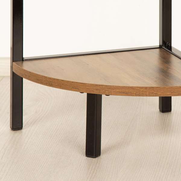 Max Home Estantería Esquina 3 Baldas 24x24x80 cm Hierro y MDF