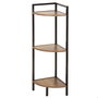 Max Home Estantería Esquina 3 Baldas 24x24x80 cm Hierro y MDF