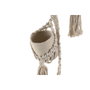 DKD Home Decor Macetero de Algodón y Madera con Macramé