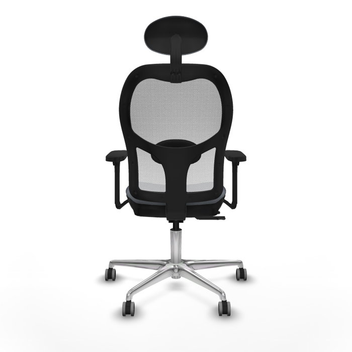 PIQUERAS Y CRESPO Silla de oficina Jorquera con mecanismo Sincro/Traslack, Gris y Blanco