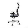 PIQUERAS Y CRESPO Silla de oficina Jorquera con mecanismo Sincro/Traslack, Gris y Blanco