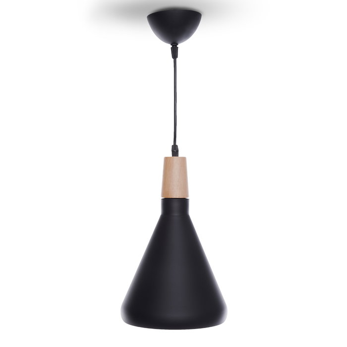 SKD Lámpara Colgante Eloise Metal y Madera con Cable Regulable en Altura SKD-P015-B SKD Lámpara Colgante Eloise Metal y Madera con Cable Regulable en Altura SKD-P015-B