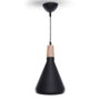 SKD Lámpara Colgante Eloise Metal y Madera con Cable Regulable en Altura SKD-P015-B