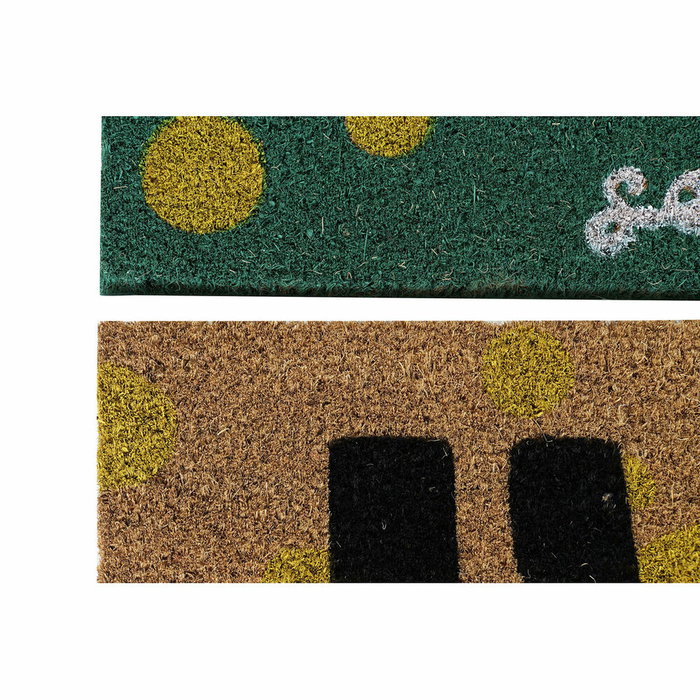 DKD Home Decor Felpudo de Fibra de Coco y Goma Solete, 2 Unidades Surtidas, 60x40x1,5 cm