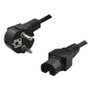 LogiLink Cable de alimentación CEE 7/7 (90°) a IEC C15, negro, 2 m