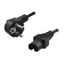 LogiLink Cable de alimentación CEE 7/7 (90°) a IEC C15, negro, 2 m