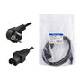 LogiLink Cable de alimentación CEE 7/7 (90°) a IEC C15, negro, 2 m