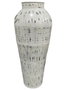 DKD Home Decor Ánfora de Metal Blanco Decape 57x57x139 cm