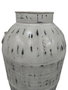 DKD Home Decor Ánfora de Metal Blanco Decape 57x57x139 cm