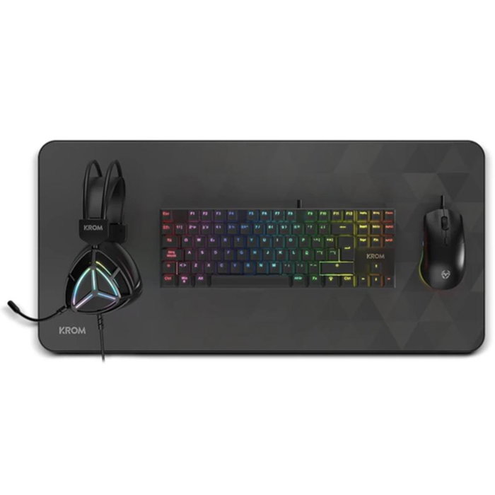 Krom Klass Pack Gaming 4 en 1 RGB Negro con Teclado Mecánico TKL Krom Klass Pack Gaming 4 en 1 RGB Negro con Teclado Mecánico TKL
